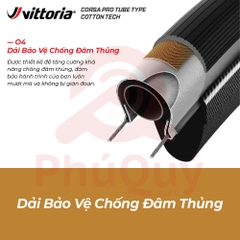 Vỏ Vittoria Corsa Pro 700x30 TUBE TYPE Cotton HÔNG VÀNG