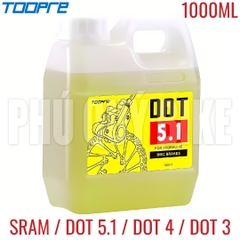Dầu Thắng Vàng TOOPRE DOT 5.1 Dành Cho SRAM 1 Lít