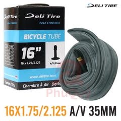 RUỘT XE ĐẠP DELI TIRE 16x1.75/2.125 Van Mỹ 35mm A/V