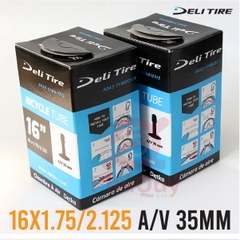 RUỘT XE ĐẠP DELI TIRE 16x1.75/2.125 Van Mỹ 35mm A/V