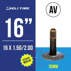 Ruột xe đạp Deli Tire 16x1.5/2.0 van Mỹ 35mm A/V (VAT)