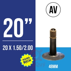 Ruột xe đạp Deli Tire 20 x 1.5/2.0 van xe máy 48mm A/V (VAT)