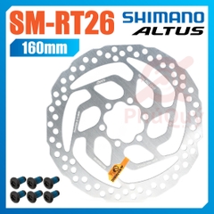 Đĩa Thắng SHIMANO RT26 160mm (Kèm 6 Ốc)
