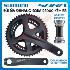 Giò Dĩa SORA R3000 50-34T 170mm Kèm BB