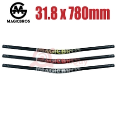 Ghi Đông MTB Cánh Én 31.8 MAGICBROS - ĐEN BẠC