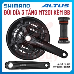 Dĩa SHIMANO FC-MT210-22/32/44T-170mm Kèm BB