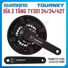 DĨA SHIMANO 3 TẦNG SHIMANO 42T 170mm FC-TY301