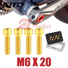 Ốc Đùi Dĩa Trái M6X20 GIYO Vàng / 7 Màu