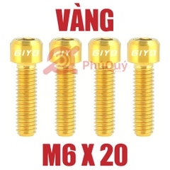 Ốc Đùi Dĩa Trái M6X20 GIYO Vàng / 7 Màu