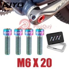 Ốc Đùi Dĩa Trái M6X20 GIYO Vàng / 7 Màu