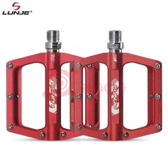 Pedal Nhôm CNC LUNJE XT-T002 Xanh, Đen, Đỏ