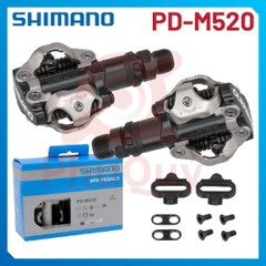 Pedal MTB SHIMANO M520  CHÍNH HÃNG (VAT) KÈM CAN