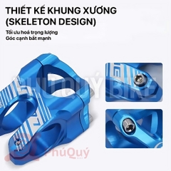 Pô tăng LUNJE Nhôm CNC 31.8 ĐEN ĐỎ XANH