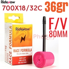 RUỘT RIDENOW SIÊU NHẸ 36gr 700x18/32 Van 80mm F/V