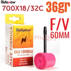 RUỘT RIDENOW SIÊU NHẸ 36gr 700x18/32 Van 60mm F/V