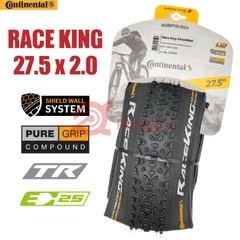 Vỏ gấp 27.5x2.0 Continental Race King chữ vàng