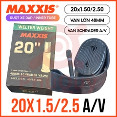 Ruột Maxxis VN 20 x 1.5/2.5 van xe máy A/V 48mm (VAT)