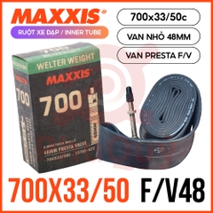 Ruột Maxxis VN 700x33/50c van xe đạp F/V 48mm (VAT)