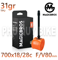 Ruột Siêu Nhẹ TPU 700x18/28c MAGICBROS FV 80mm