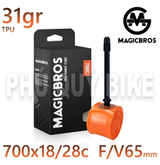 Ruột Siêu Nhẹ TPU 700x18/28c MAGICBROS FV 65mm