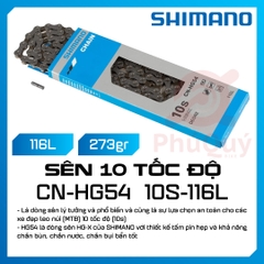 SÊN 10 SPEED SHIMANO CN-HG54 116 MẮT CÓ HỘP