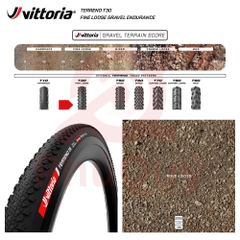 Vỏ Vittoria Terreno T30 Fine Loose (Gai mịn) Tubeless Gravel Endurance G2.0 (VAT)