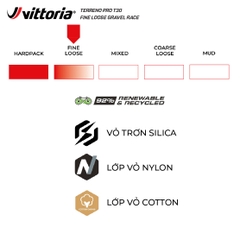 Vỏ Vittoria Terreno PRO T30 Fine Loose (Gai mịn) Gravel Race (VAT)