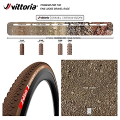 Vỏ Vittoria Terreno PRO T30 Fine Loose (Gai mịn) Gravel Race (VAT)