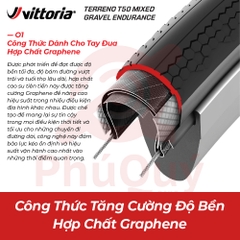 Vỏ Vittoria Terreno T50 Mixed 45-622 không hộp Gravel Endurance Full Đen G2.0 (VAT)