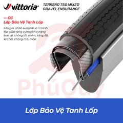 Vỏ Vittoria Terreno T50 Mixed TLR Gravel Endurance G2.0 (VAT)