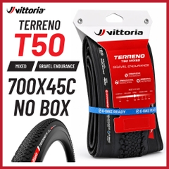 Vỏ Vittoria Terreno T50 Mixed 45-622 không hộp Gravel Endurance Full Đen G2.0 (VAT)