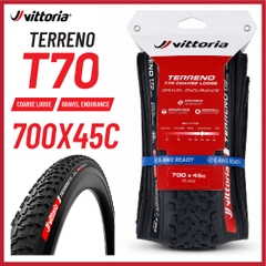 Vỏ Vittoria Terreno T70 Coarse Loose 45-622 Gravel Endurance Full Đen G2.0 (VAT)