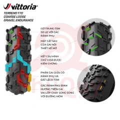 Vỏ Vittoria Terreno T70 Coarse Loose 45-622 Gravel Endurance Full Đen G2.0 (VAT)