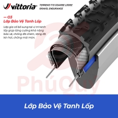 Vỏ Vittoria Terreno T70 Coarse Loose 45-622 Gravel Endurance Full Đen G2.0 (VAT)