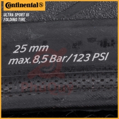 Vỏ Gấp 700x25c Continental Ultra Sport 3 Không Hộp Chữ Trắng