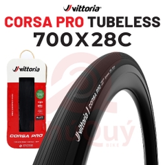 Vỏ Vittoria Corsa Pro Tubeless BLACK EDITION (VAT)