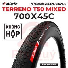 Vỏ Vittoria Terreno T50 Mixed 45-622 không hộp Gravel Endurance Full Đen G2.0 (VAT)