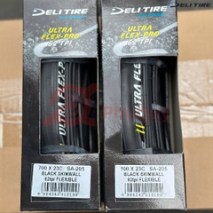 Vỏ gấp đen 700x23c Deli Ultra Flex-Pro gai trọc SA-205 (VAT)