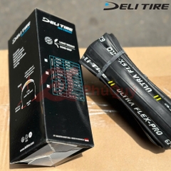 Vỏ gấp đen 700x23c Deli Ultra Flex-Pro gai trọc SA-205 (VAT)
