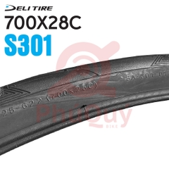 Vỏ xe đạp Deli 700x28c S-301 gai tam giác (VAT)
