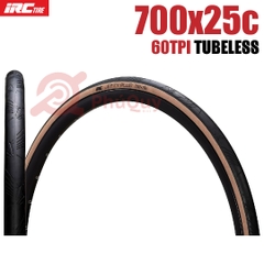 VỎ IRC 700x25c JETTY PLUS 60TPI Kevlar Bead - Hông Nâu Tubeless
