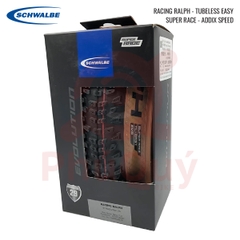 Vỏ SCHWALBE 29x2.25 RACING RALPH GẤP TUBELESS HÔNG NÂU