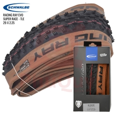 Vỏ Schwalbe 29x2.25 RACING RAY EVO TUBELESS EASY Super Race Hông Nâu