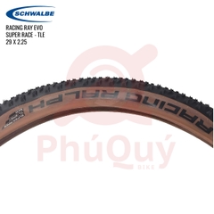 Vỏ Schwalbe 29x2.25 RACING RAY EVO TUBELESS EASY Super Race Hông Nâu