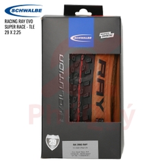 Vỏ Schwalbe 29x2.25 RACING RAY EVO TUBELESS EASY Super Race Hông Nâu