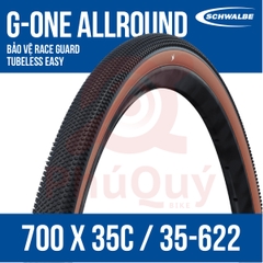 Vỏ SCHWALBE 700x35c G-One Allround TUBELESS Hông Nâu