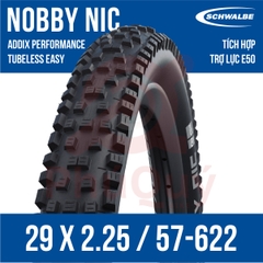 Vỏ Schwalbe 29x2.25 NOBBY NIC EVO GẤP TUBELESS