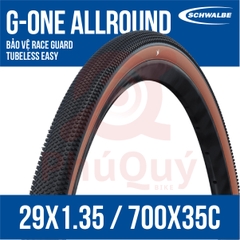 Vỏ SCHWALBE G-One Allround TUBELESS Hông Nâu 700x35c / 28x1.35 / 29x1.35