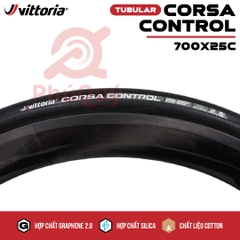 Vỏ Tubular đen 700x25c Vittoria Corsa Control Graphene 2.0