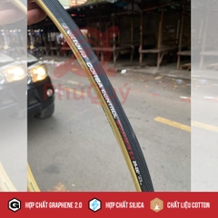 Vỏ Tubular viền vàng 700x25c Vittoria Corsa Control Graphene 2.0